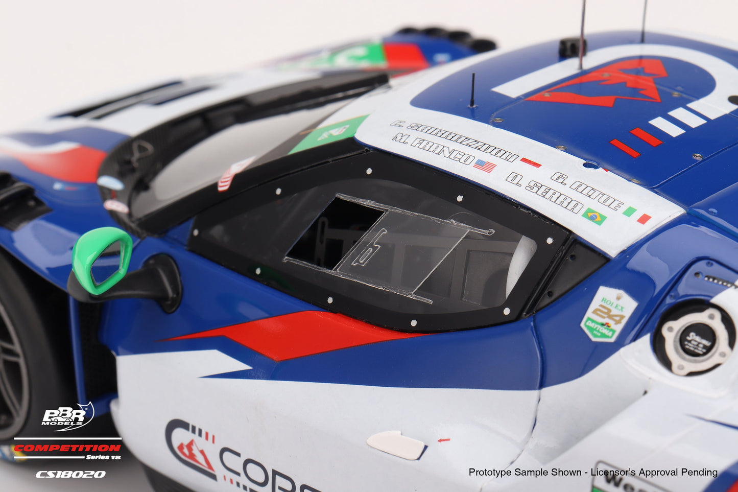 BBR Ferrari 296 GT3 #34 Conquest Racing 2025 IMSA Daytona 24 Hrs Blue 1:18