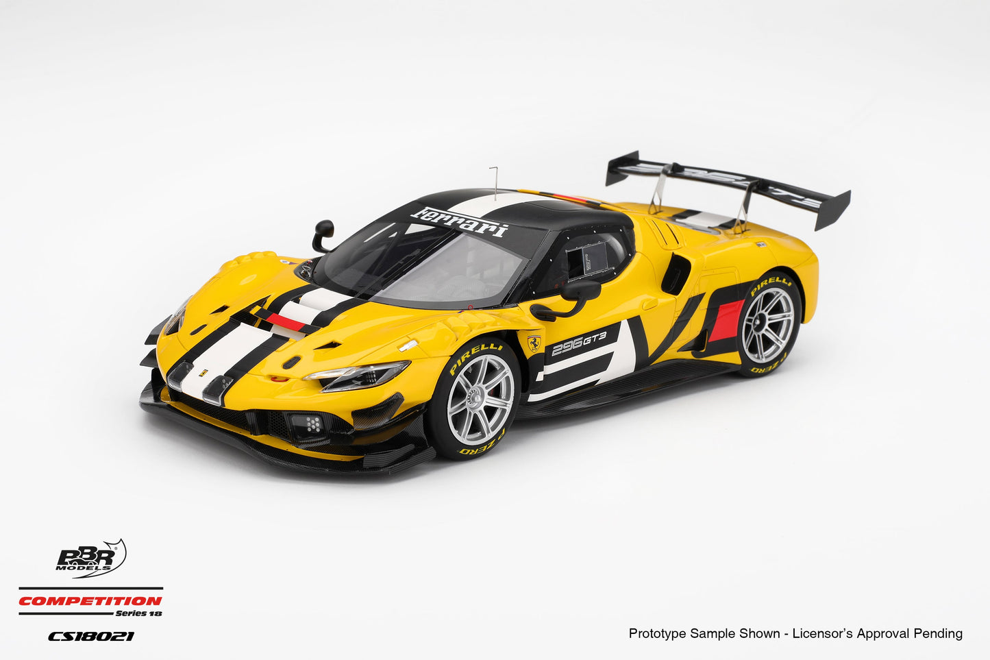 BBR Ferrari 296 GT3 EVO Presentation 2025 Yellow 1:18