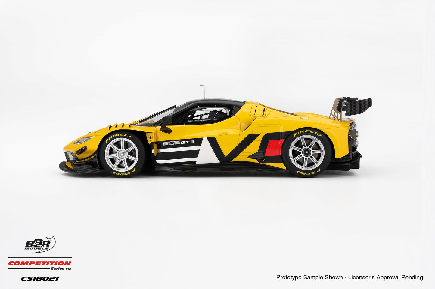 BBR Ferrari 296 GT3 EVO Presentation 2025 Yellow 1:18