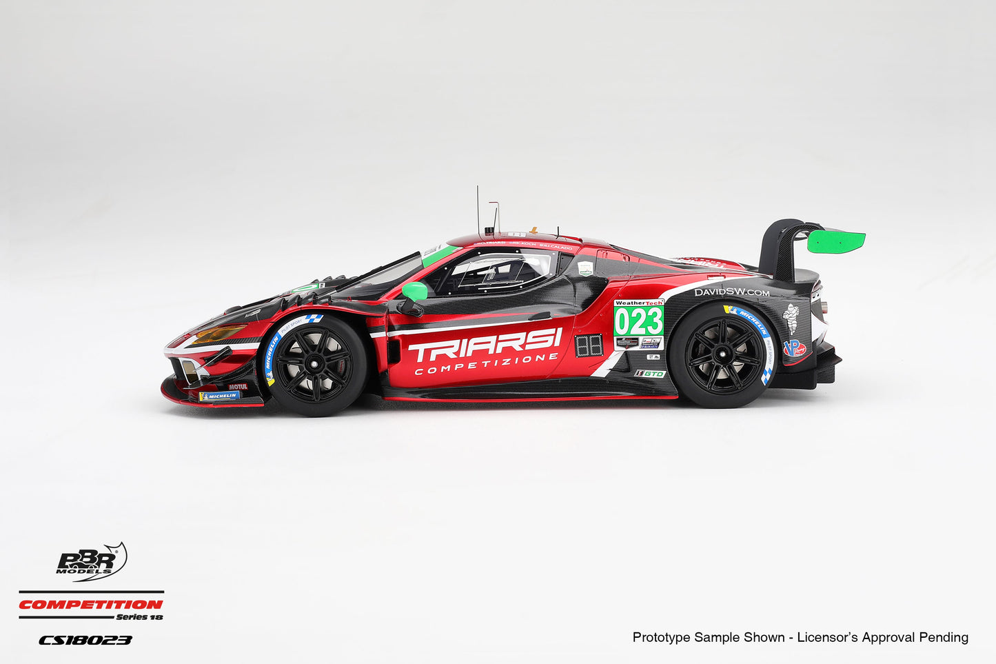 BBR Ferrari 296 GT3 #023 Triarsi Competizione 2025 IMSA Petit Le Mans 1:18
