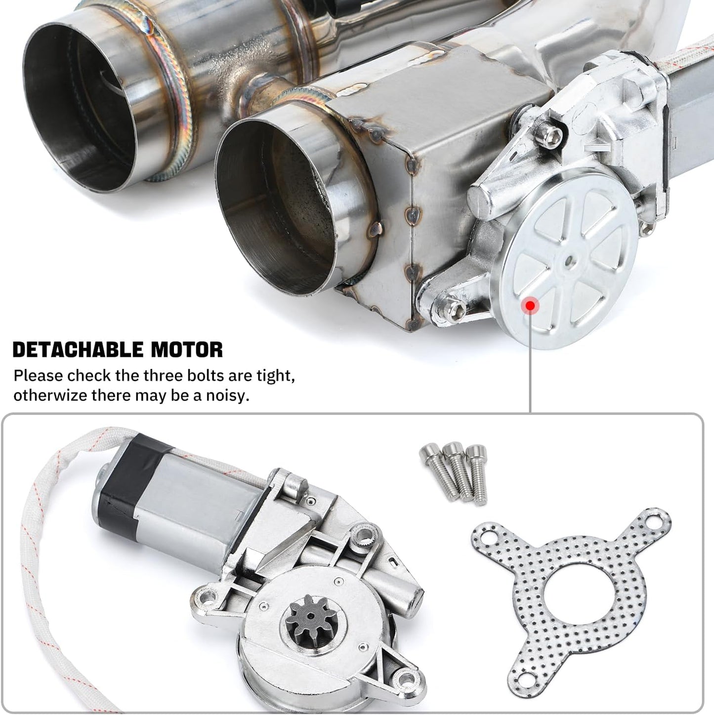 Universal 2.5 Inch Stainless Steel Exhaust Valve Pipe Kit