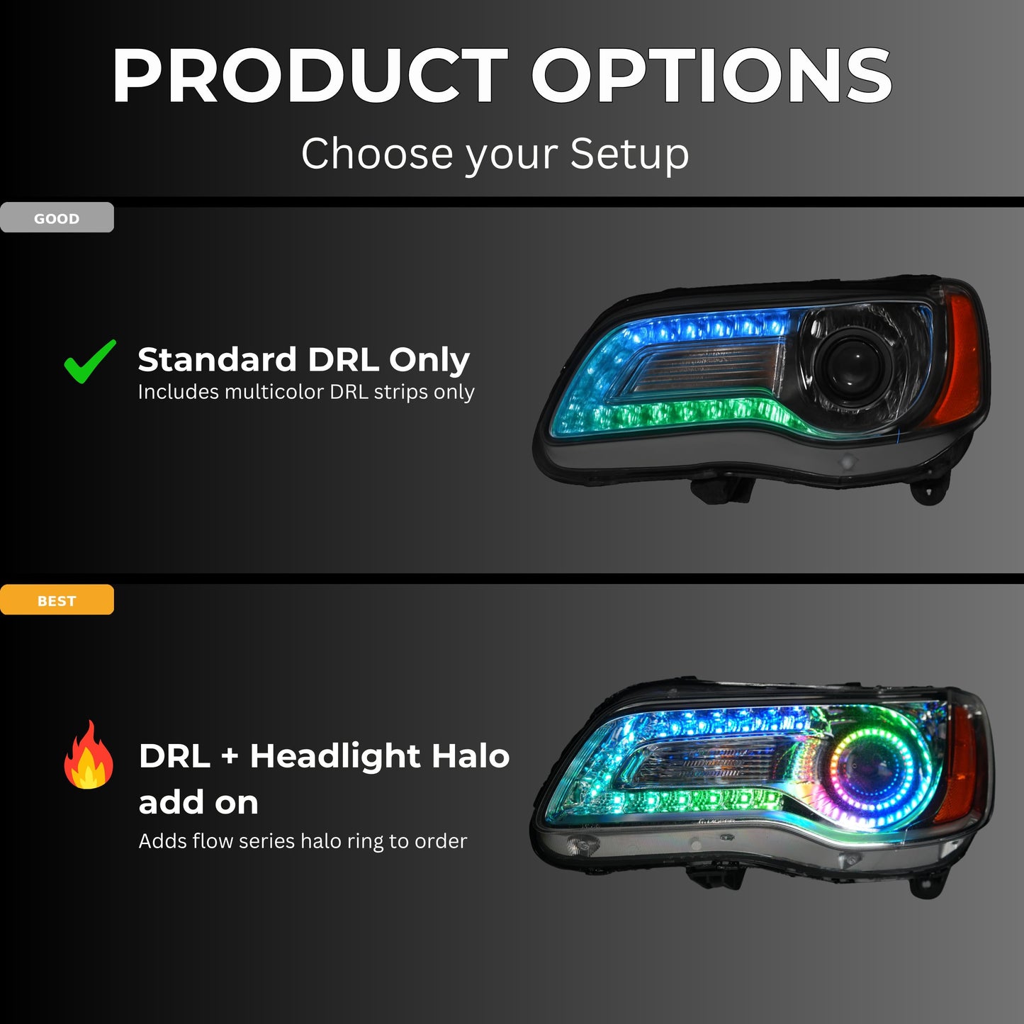 Chrysler 300 Multicolor Flow Series DRL Boards (2011-2023)