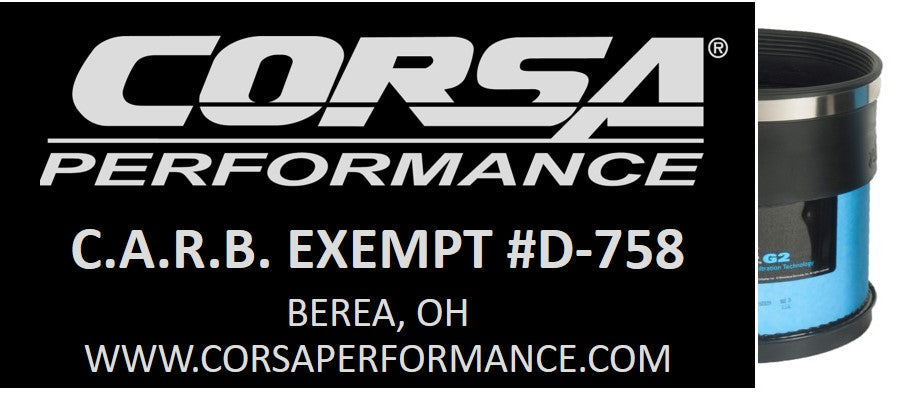 Corsa 44412 CARB EO Sticker (D-758) 2012-2015 Jeep Wrangler JK 3.6L