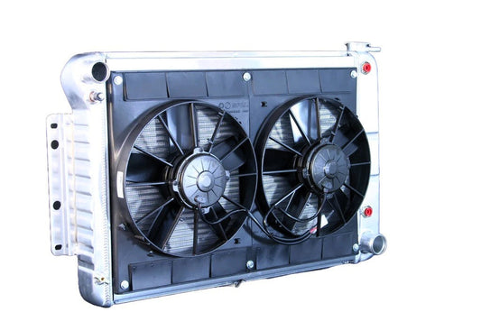 Radiator w/Fans Camaro 67-69 BBC Auto Trans Raw - 324139022A