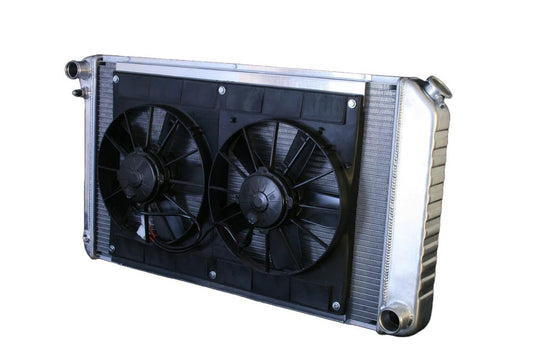 Radiator w/Fans Chevelle 73-77 Manual Trans Raw - 324139034M