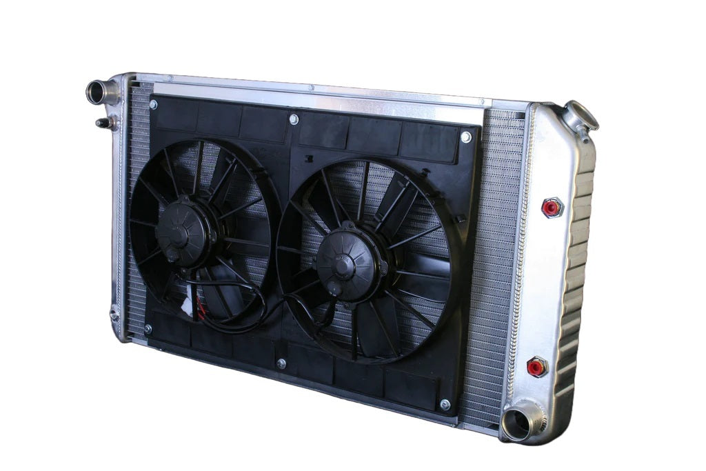 Radiator w/Fans Nova 73-74 Auto Trans Raw - 324139035A