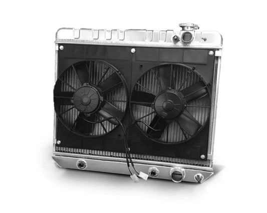 Radiator w/Fans Nova LS 73-74 Auto Trans Raw - 326139035A
