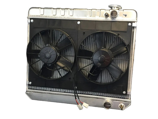 Radiator w/Fans Nova LS 73-74 Manual Trans Raw - 326139035M
