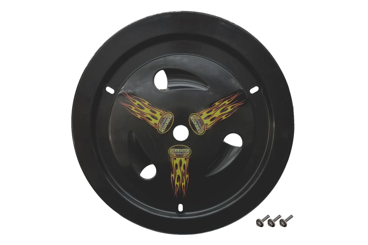 Wheel Cover Bolt-On Black Real Style - DOM1007BBK
