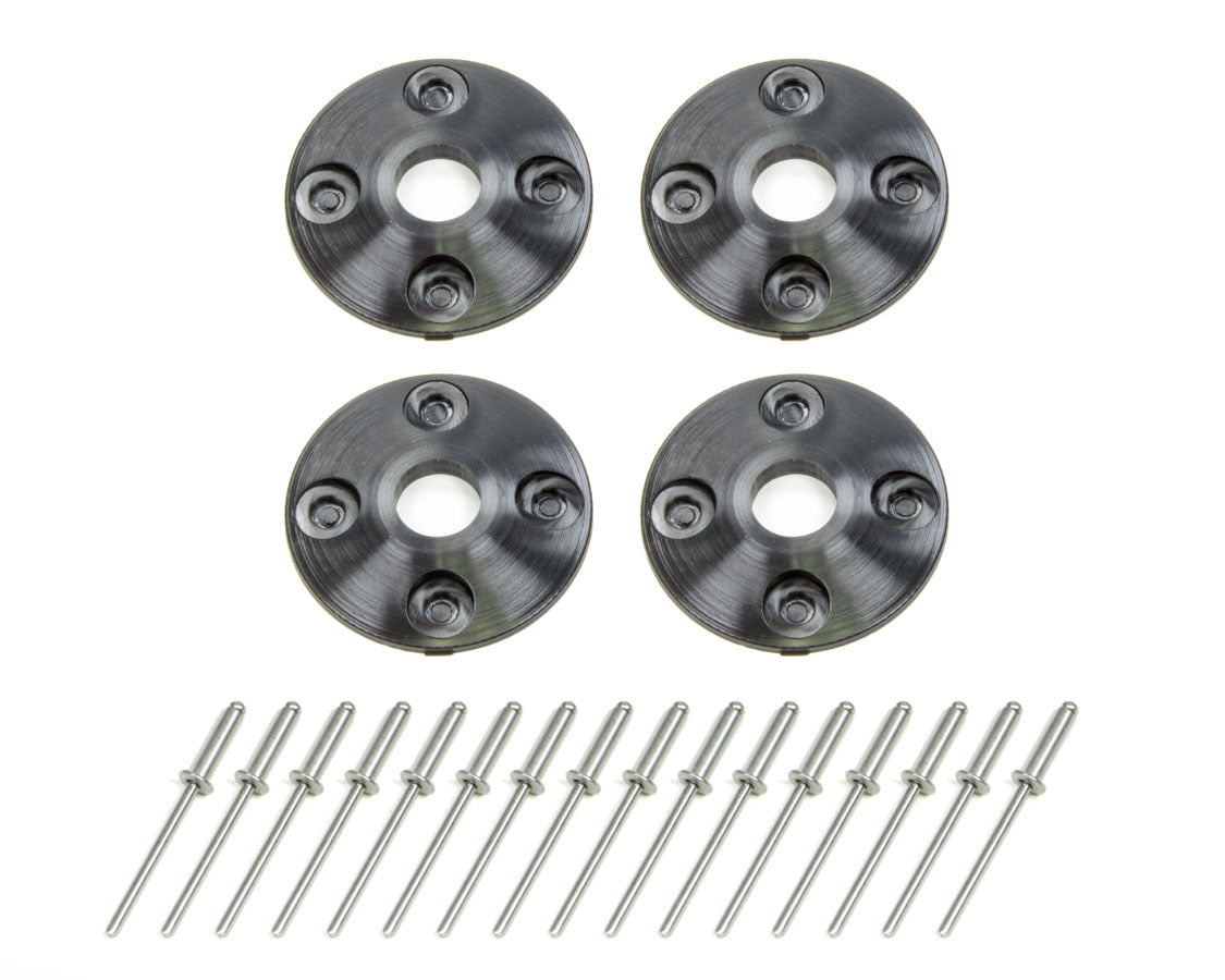 Scuff Plate Plastic 4pk Black - DOM1202BK