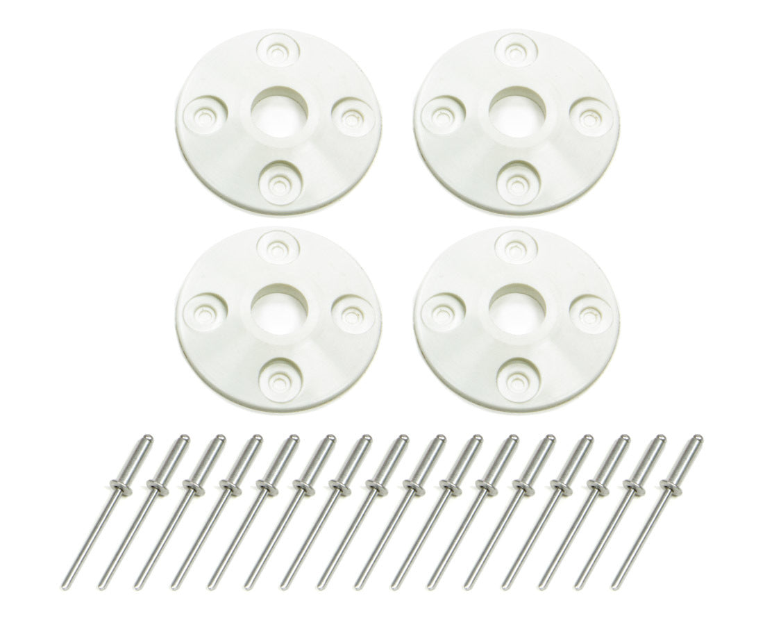 Scuff Plate Plastic 4pk White - DOM1202WH