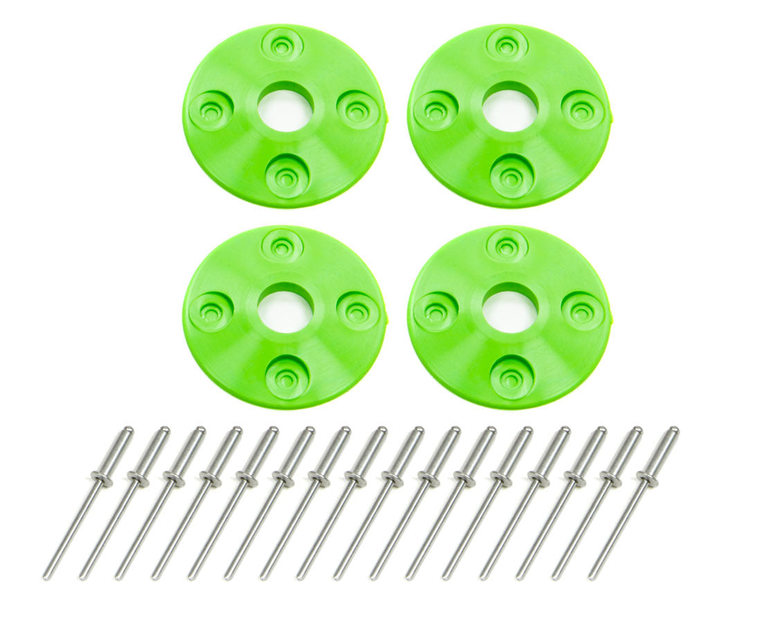Scuff Plate Plastic 4pk Xtreme Green - DOM1202XG