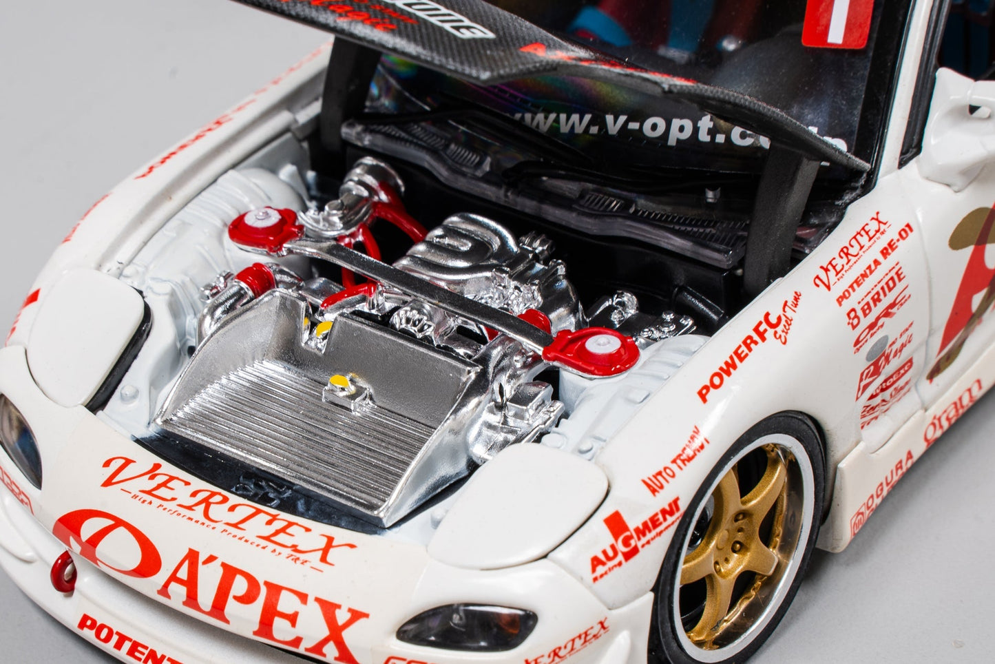 APEXi A'PEXi - RX-7 FD3S APEX D1GP Project - AUTO PRO SHOP 1/24 Scale Die Cast Metal
