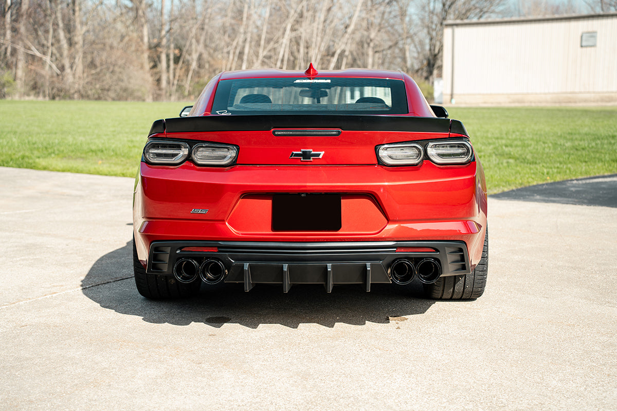 Corsa Valved / Axle-Back 4.5 in Carbon Fiber Quad Tips | 2016-2024 Camaro SS ZL1 (21789CF)