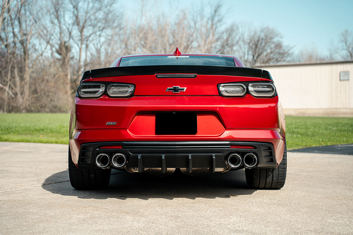 Corsa Valved / Axle-Back 4.5 in Carbon Fiber Quad Tips | 2016-2024 Camaro SS ZL1 (21789CF)
