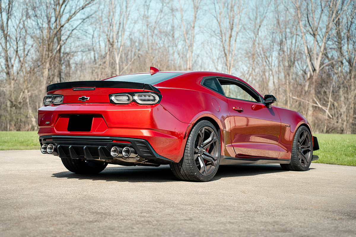 Corsa Valved / Axle-Back 4.5 in Carbon Fiber Quad Tips | 2016-2024 Camaro SS ZL1 (21789CF)