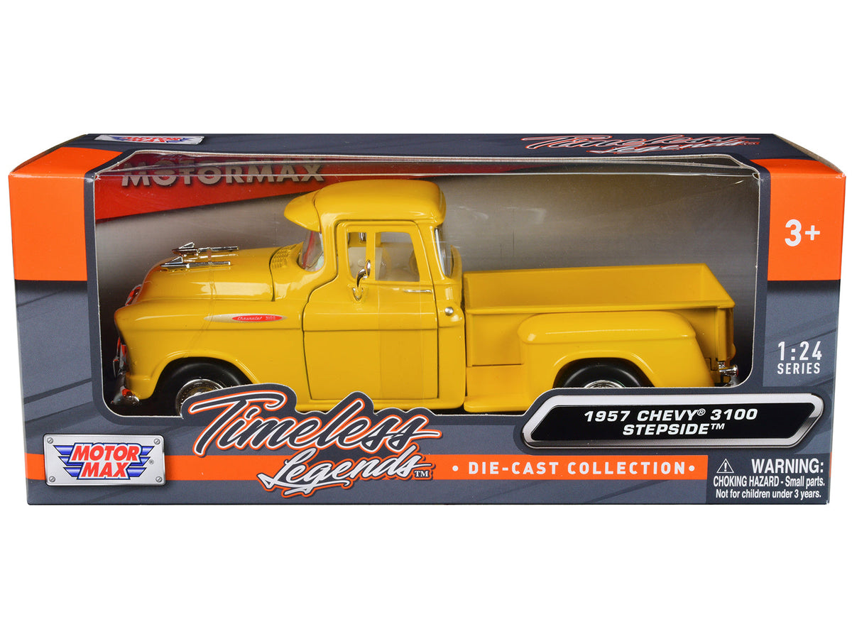 Rapid Vehicles 1957 Chevrolet 3100 Stepside Pickup Truck Yellow "Timeless Legends" Series 1/24...