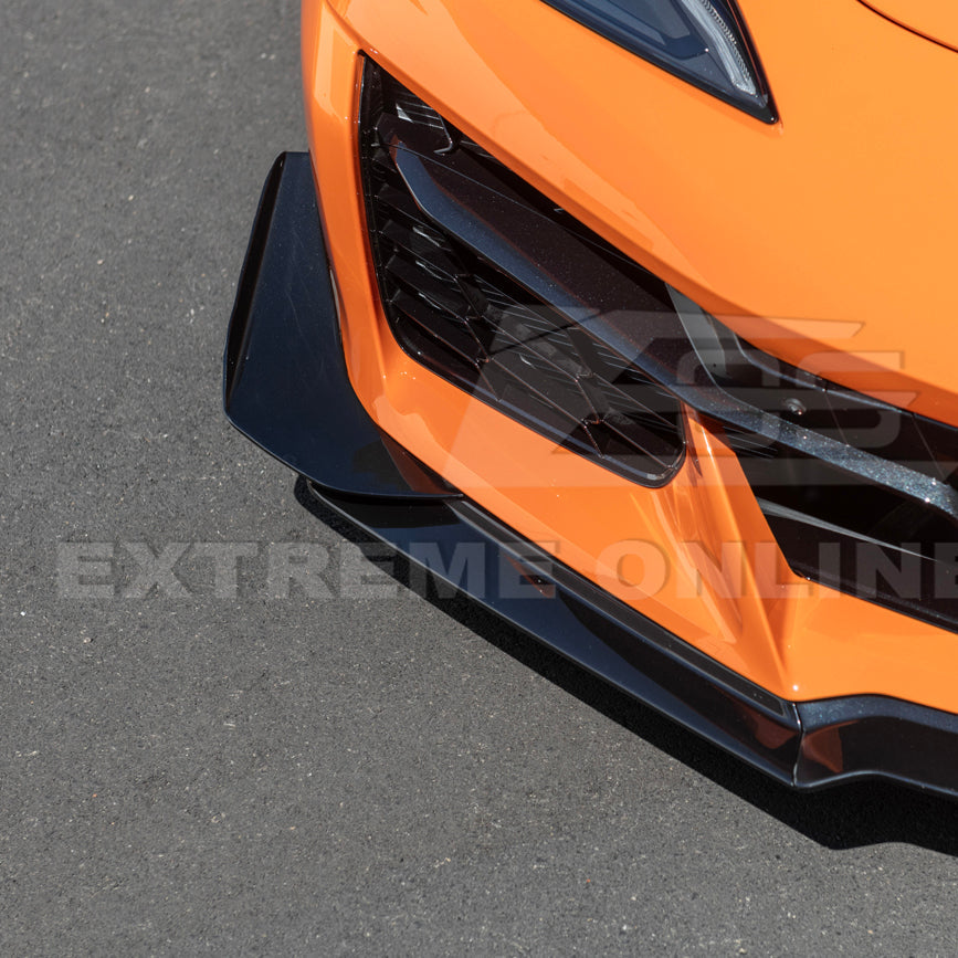 Corvette C8 Z06 / E-Ray Dry Carbon Fiber Front Side Canards — Dive Planes
