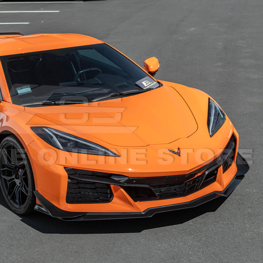 Corvette C8 Z06 / E-Ray Dry Carbon Fiber Front Side Canards — Dive Planes