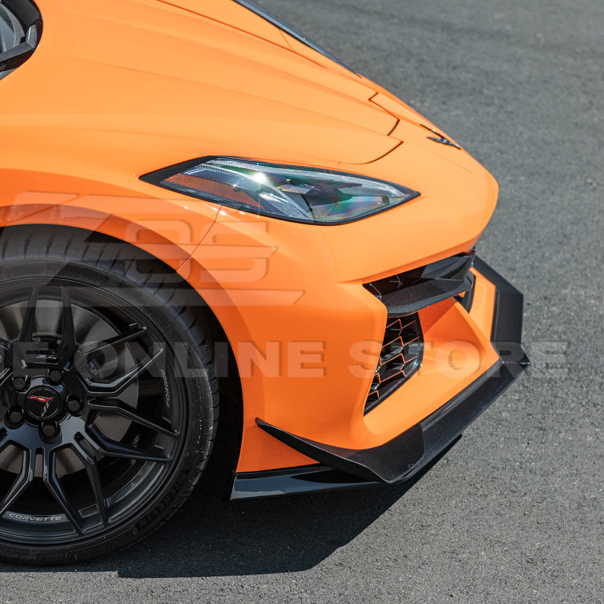 Corvette C8 Z06 / E-Ray Dry Carbon Fiber Front Side Canards — Dive Planes