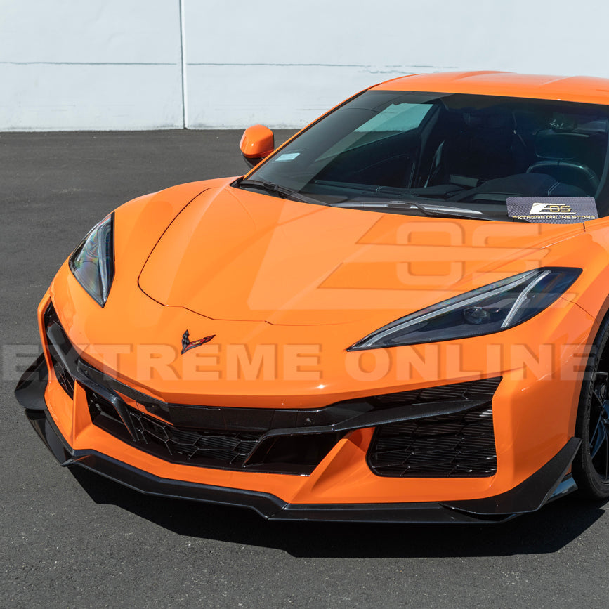 Corvette C8 Z06 / E-Ray Dry Carbon Fiber Front Side Canards — Dive Planes