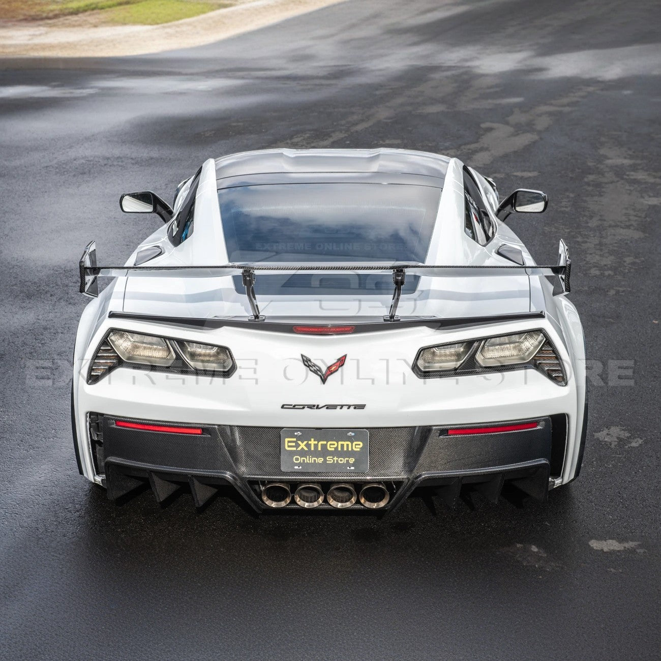 EOS Corvette C7 ZR1 ZTK Conversion Rear Spoiler High Wing