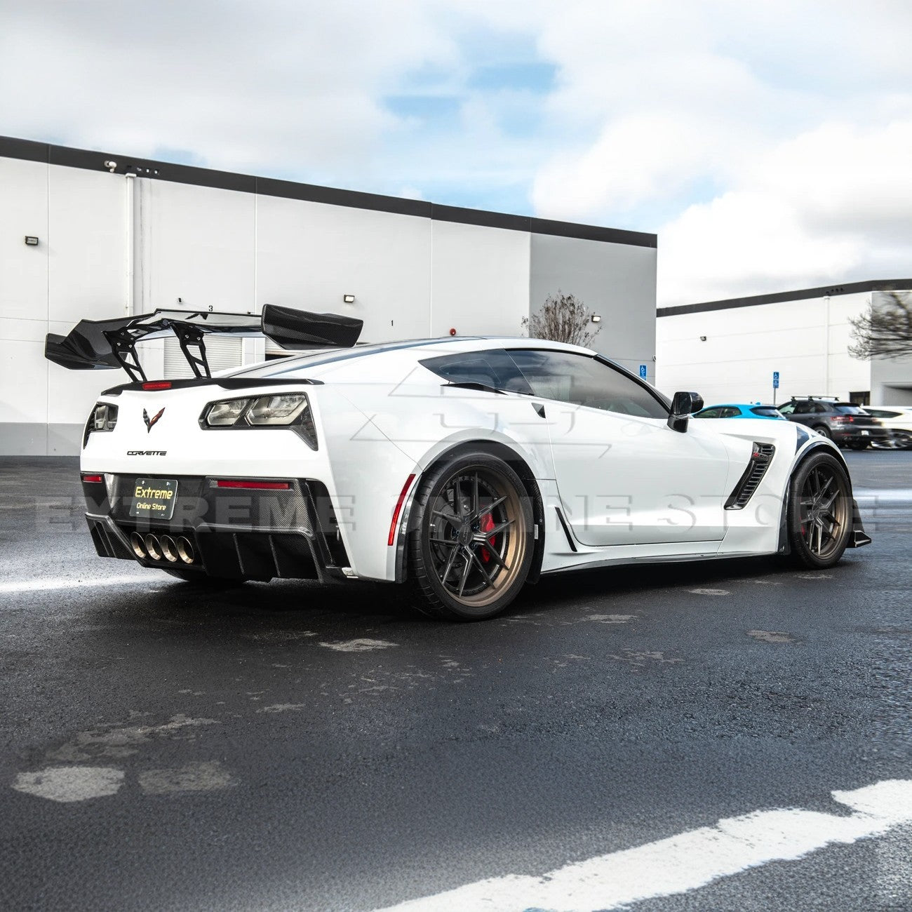 EOS Corvette C7 ZR1 ZTK Conversion Rear Spoiler High Wing