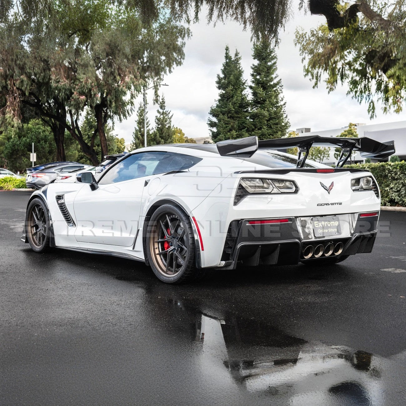 EOS Corvette C7 ZR1 ZTK Conversion Rear Spoiler High Wing