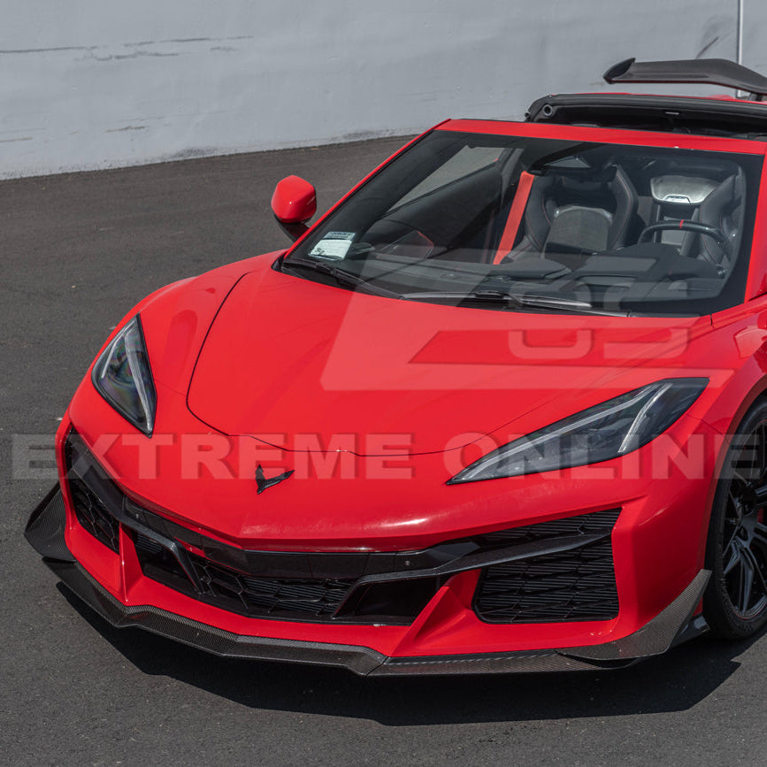 Corvette C8 Z06 / E-Ray Dry Carbon Fiber Front Side Canards — Dive Planes