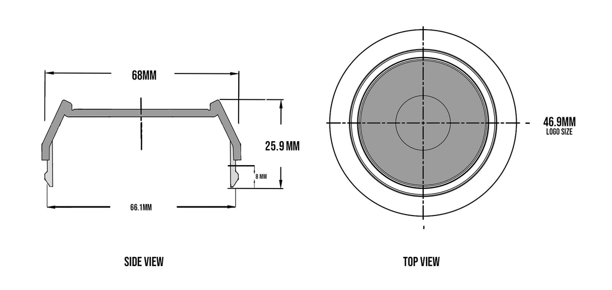 Raised Center Cap for DS Series
