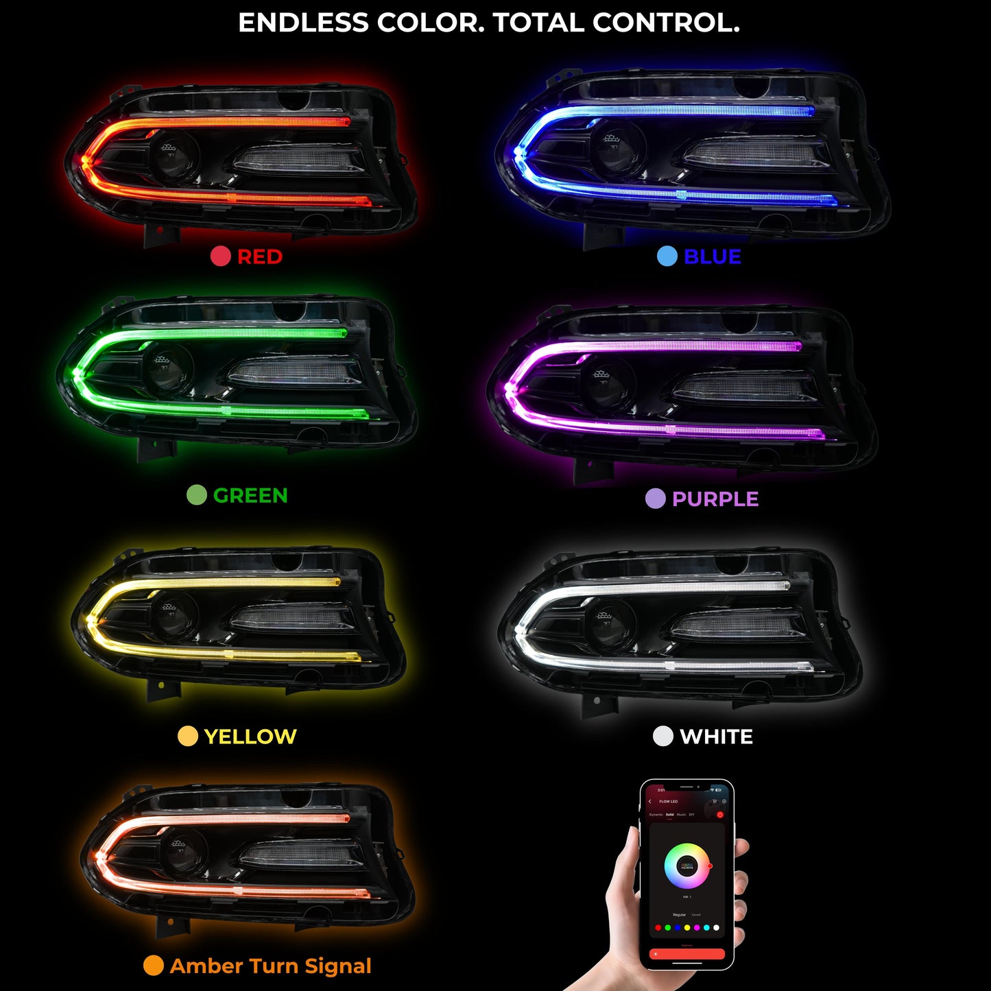 Dodge Charger RGBWA DRL Boards (2015-2024)