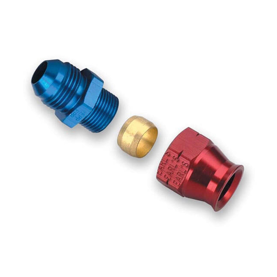 6an Male to 1/4in Alum Tubing Adapter - 165064ERL