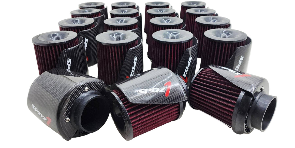 Speedzone Performance LLC SPDZ1 Carbon Cover High Velocity 3" Inlet Intake Filter - View 7