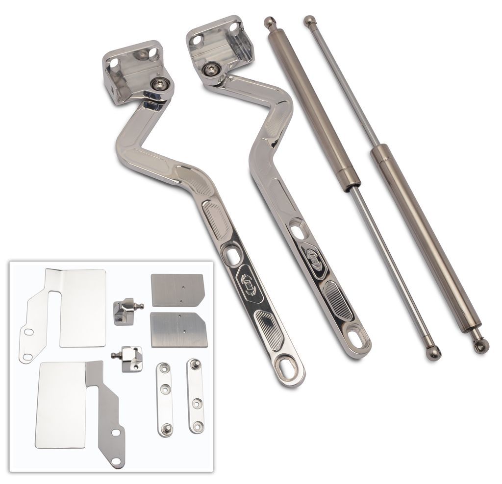 Billet Hood Hinges Polished - MS14928P