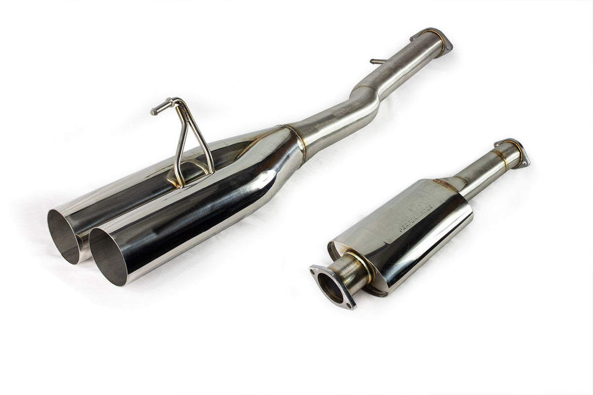 FR SPORT ISR Performance EP (Straight Pipes) Dual Tip Exhaust 4in - Nissan 350Z IS-EPDUAL-350BO