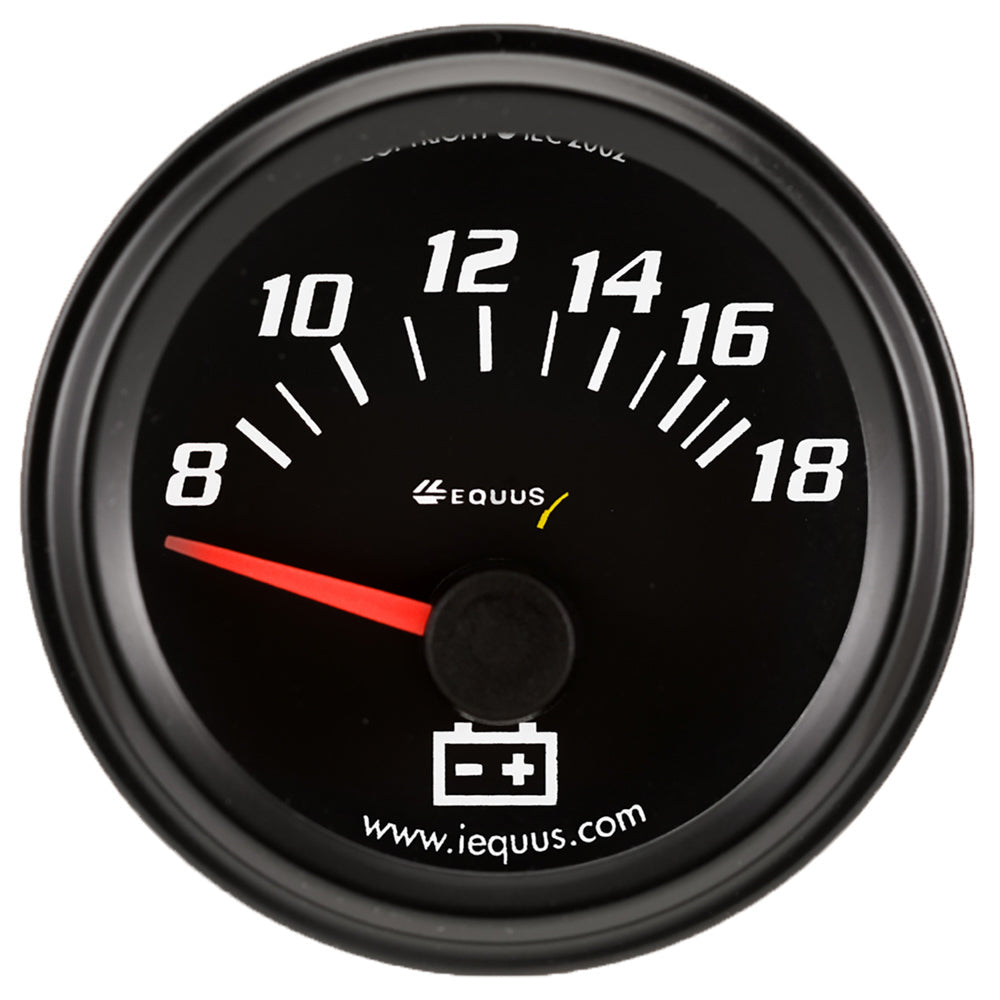 2.0 Dia Voltmeter Gauge Black 8-18 Volts - E6268