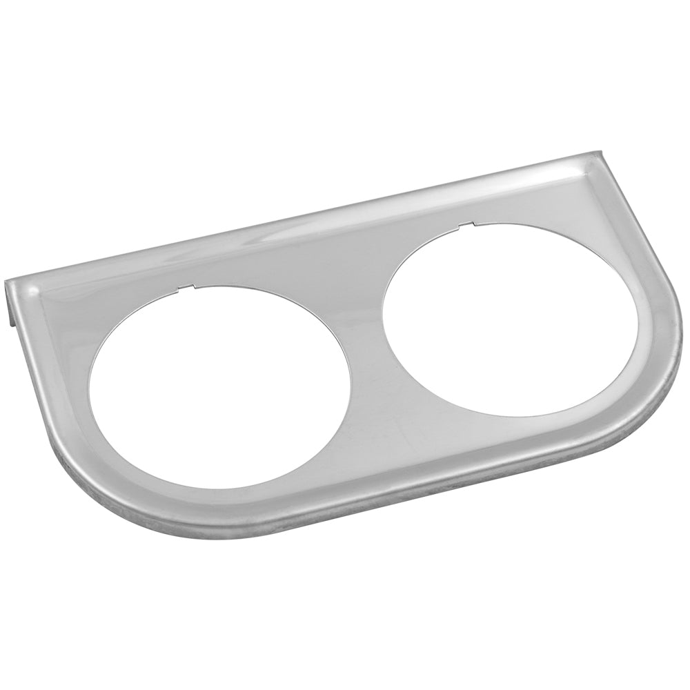 Gauge Mount Panel 2 in Chrome Double - E9822