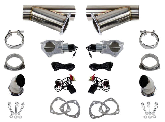 Granatelli Motor Sports Electronic Exhaust Cutout Kit 307540K - Stainless Steel Weld-In - 4.00"