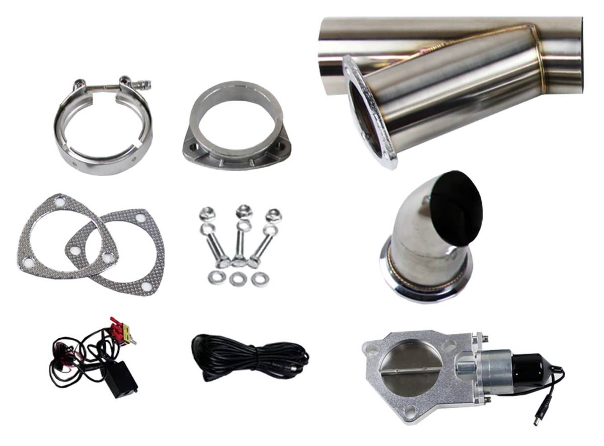 Granatelli 2.25" Electric Exhaust Cutout Kit, Stainless Steel Weld-In – 307522