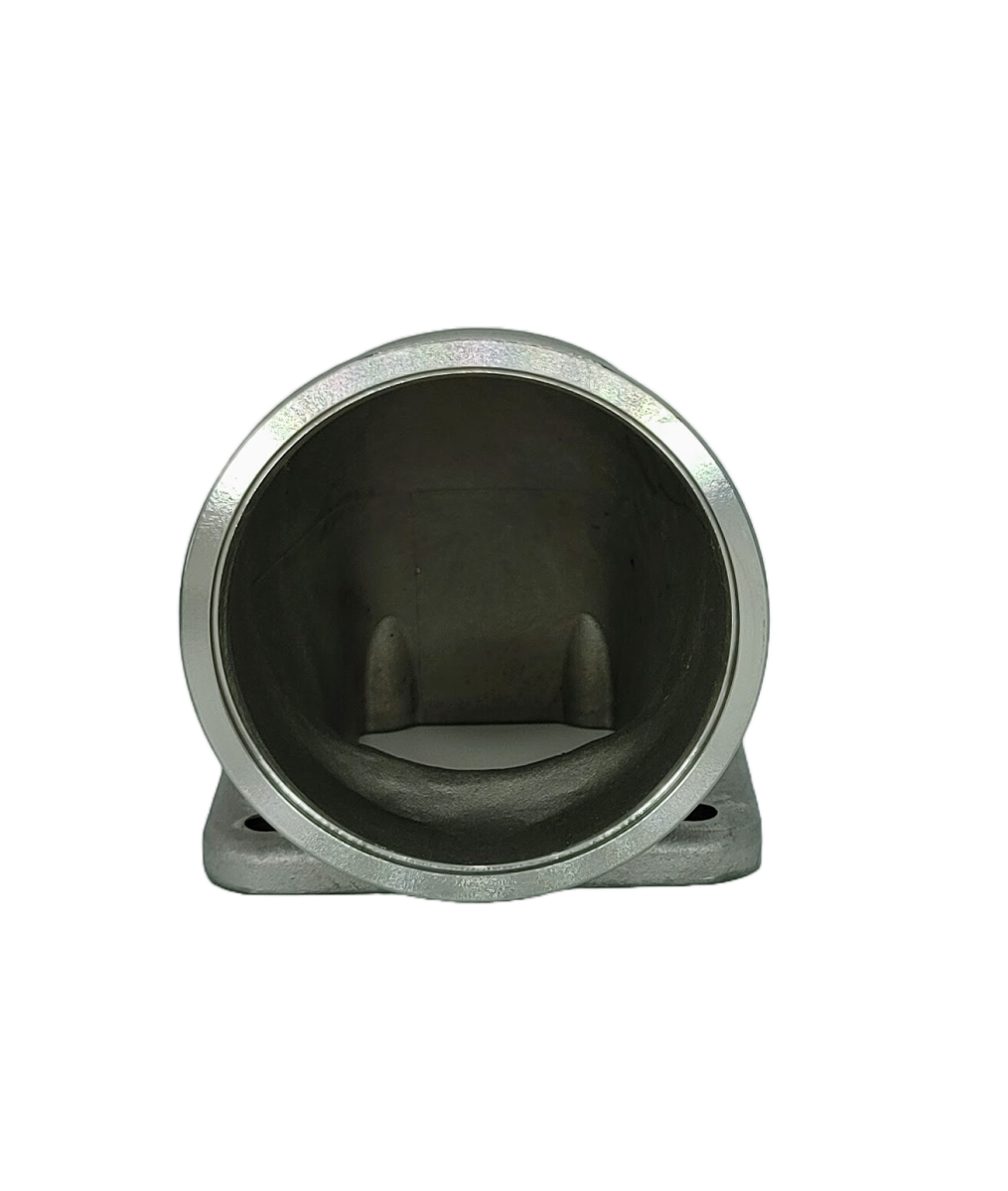 Granatelli Turbo Adapter, 90° Cast Elbow. 3.0" V-Band to T3/T4 Housing, Threaded