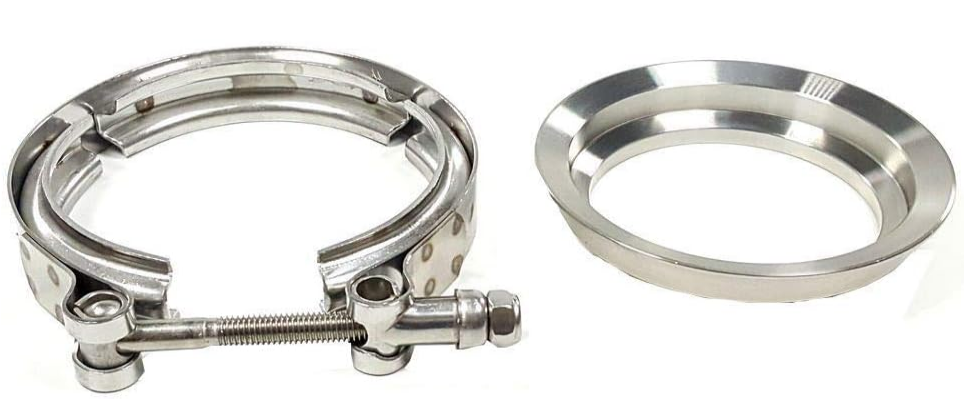 Granatelli 2.5" V-Band Mating Flat Flanges & Clamp - 308525