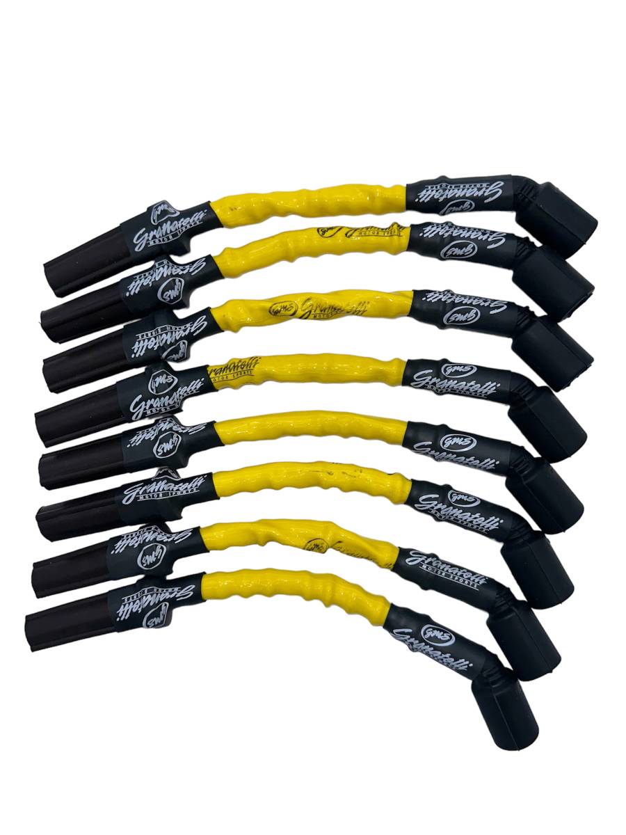 Granatelli GM LS & LT 0-Ohm 12" Yellow High-Temp Coil-Near-Plug Spark Plug Wires – 28-1629HTY