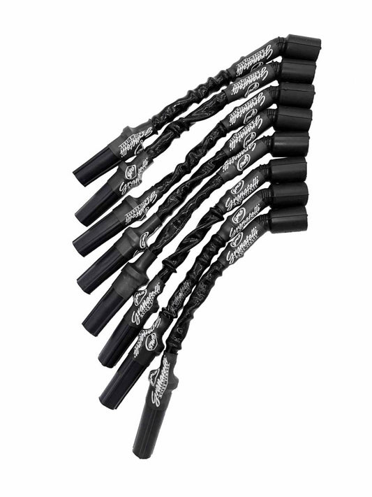 Granatelli GM LS & LT 0-Ohm 12" Black High-Temp Coil-Near-Plug Spark Plug Wires – 28-1629HTB