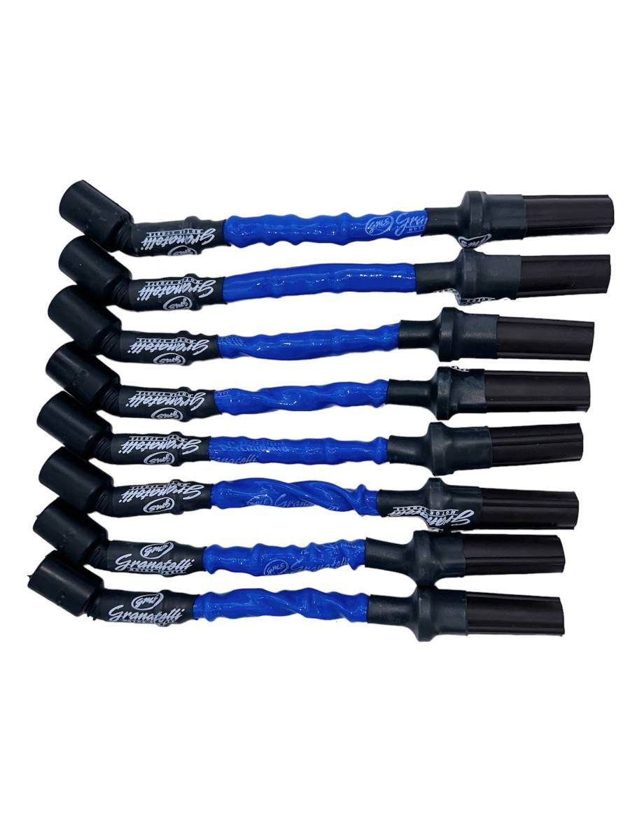 Granatelli GM LS & LT 0-Ohm 10" Blue High-Temp Coil-Near-Plug Spark Plug Wires – 28-1545HTBL