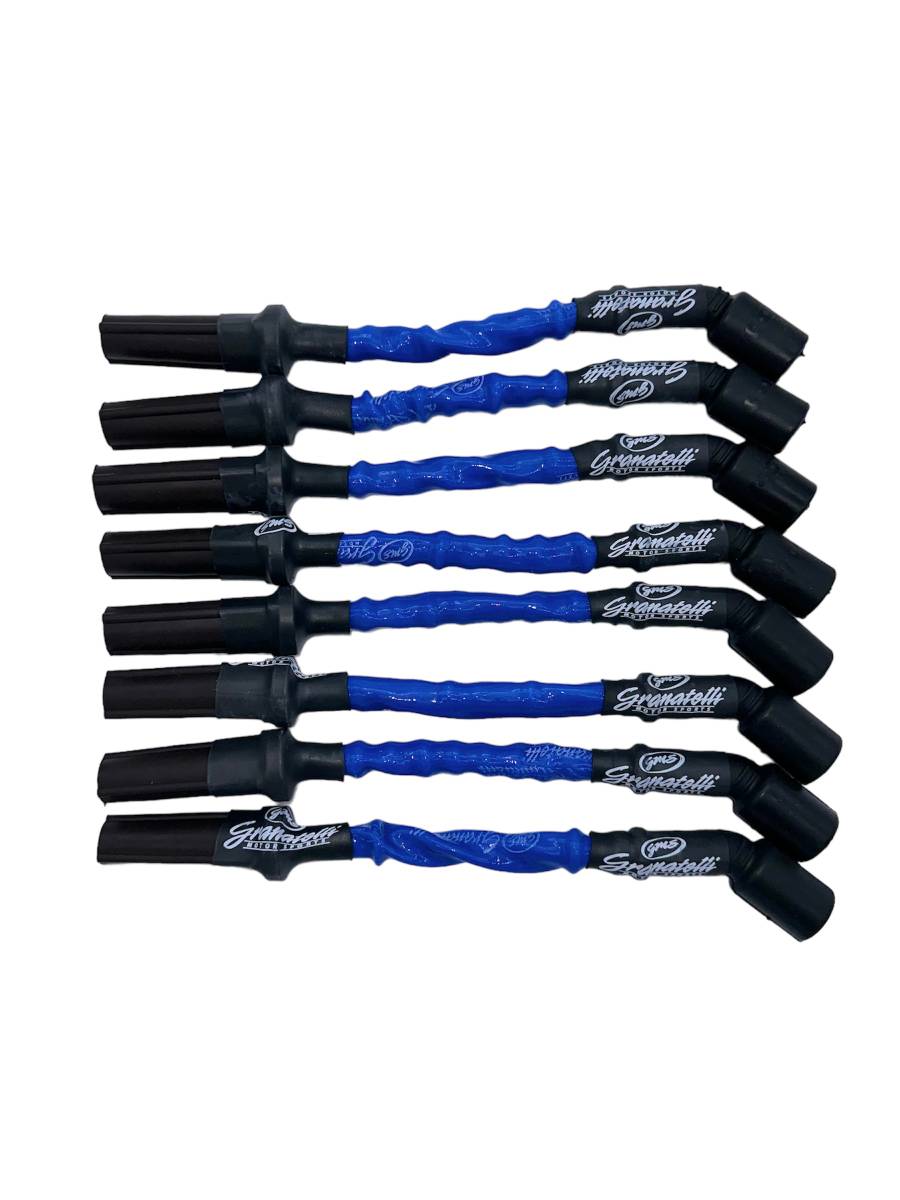Granatelli GM LS & LT 0-Ohm 10" Blue High-Temp Coil-Near-Plug Spark Plug Wires – 28-1545HTBL