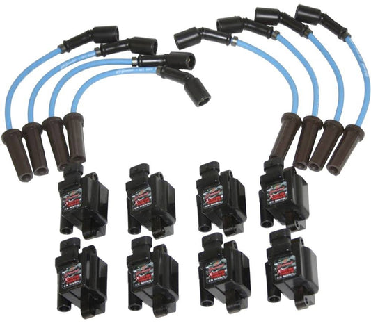 Granatelli 80kV Pro Series Extreme Coil & 12" 0-Ohm Coil-Near-Plug Wire Kit for GM LS/LT – 28-1629KIT