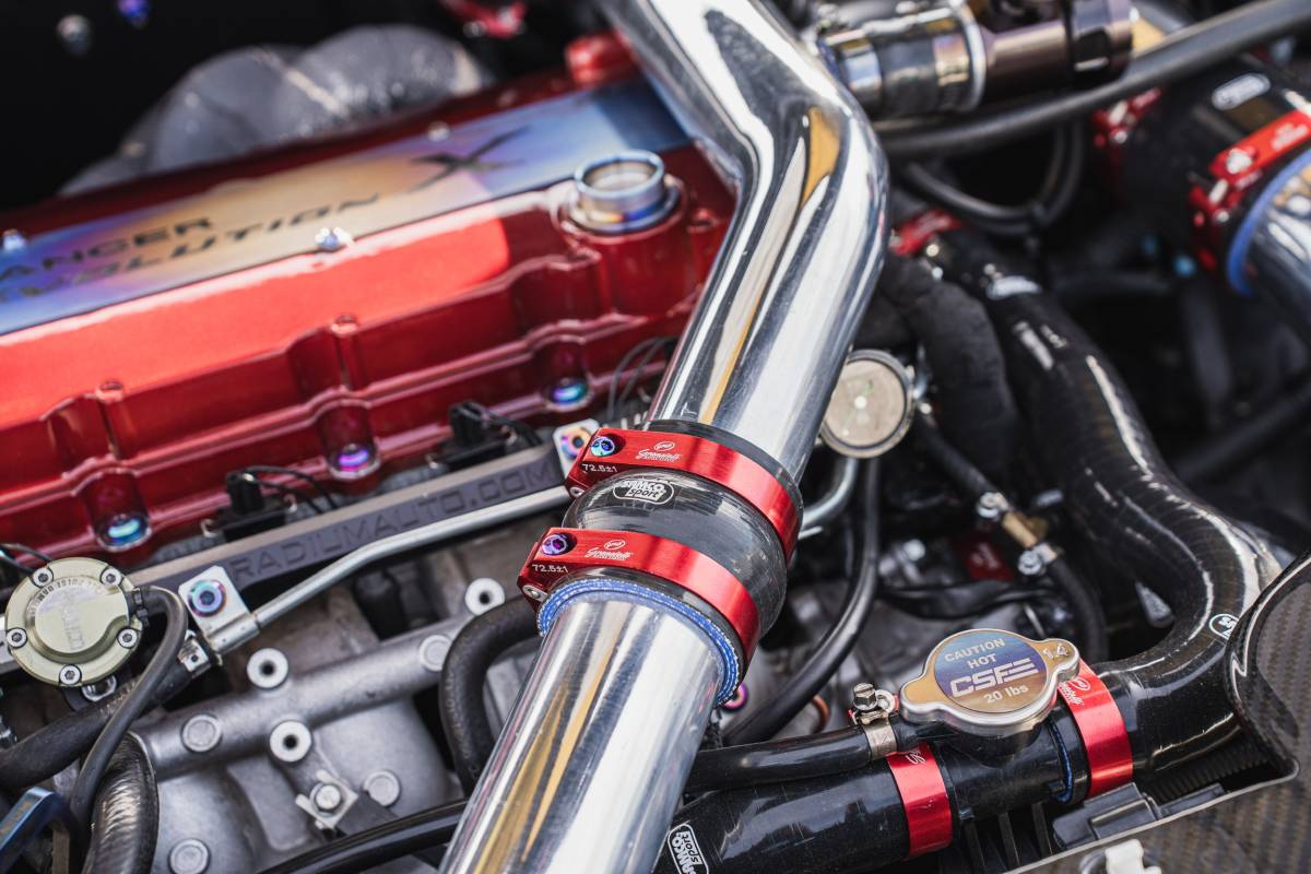 Granatelli Red Anodized Billet Aluminum Hose Clamp 97.5mm–99.5mm (Approx. 3.83"–3.91") – 971350R