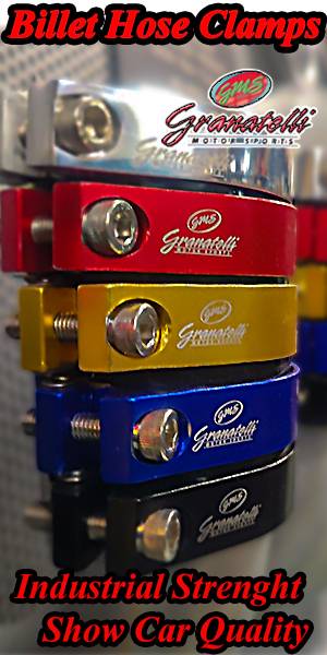 Granatelli Polished Billet Aluminum Hose Clamp 42mm–44mm (Approx. 1.65"–1.73") – 971150P