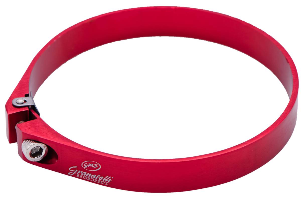 Granatelli Red Anodized Billet Aluminum Hose Clamp 103.6mm–105.6mm (Approx. 4.08"–4.16") – 971375R
