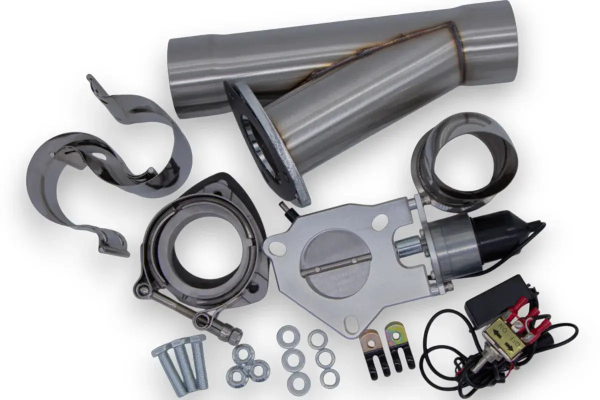 Granatelli 2.25" Electric Exhaust Cutout Kit, Stainless Steel Slip-Fit – 302522
